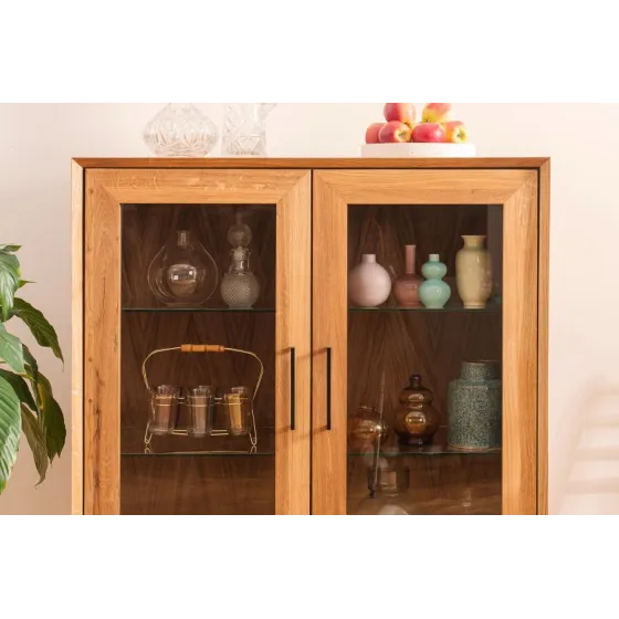 Vitrine bois 2 portes en verre collection Harmony
