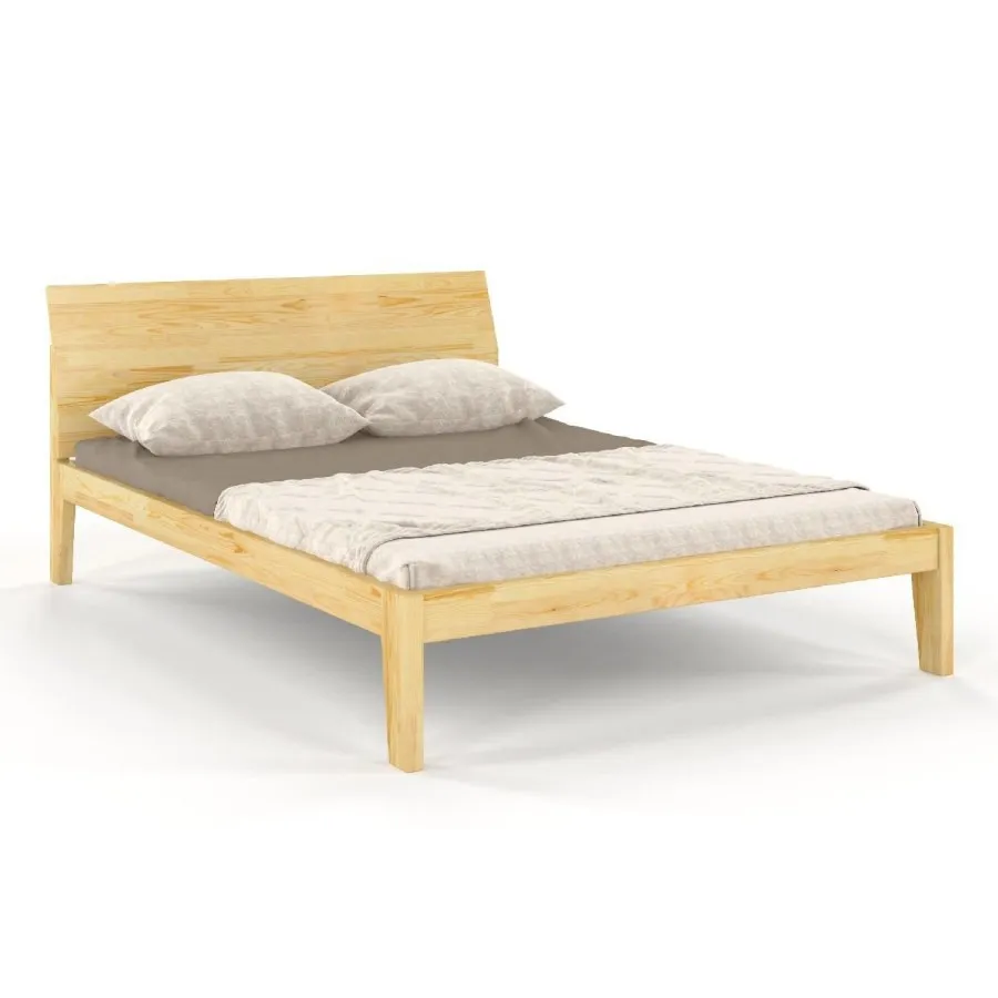 Lit en pin massif 2 personnes finition naturel collection AGA