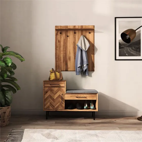 Porte manteau mural chêne collection Harmony
