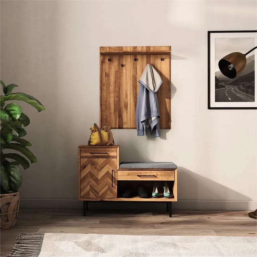 Porte manteau mural chêne collection Harmony