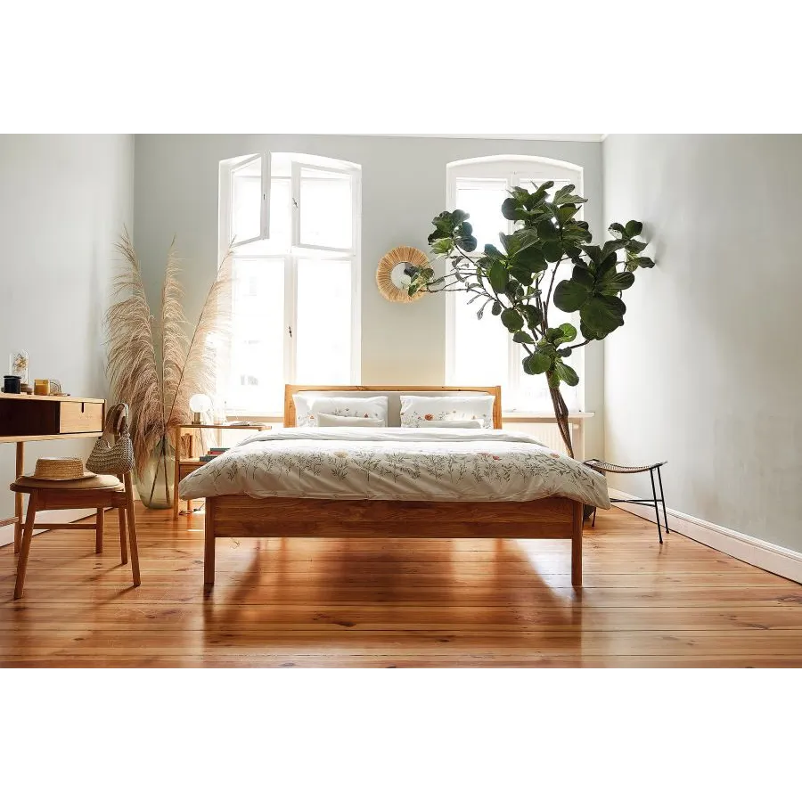Lit bois massif chambre adulte collection Nola