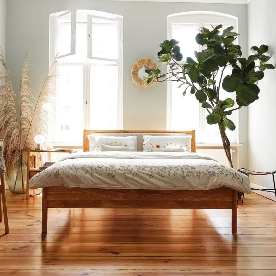 Lit bois massif 2 personnes collection Nola