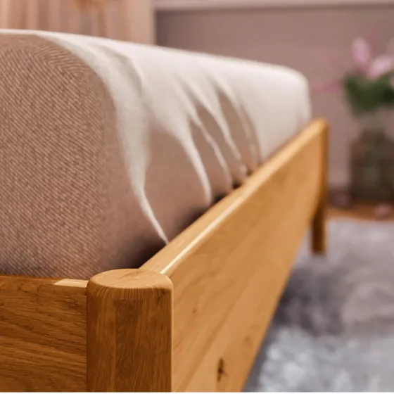 Lit cadre bois massif 2 places collection Nola