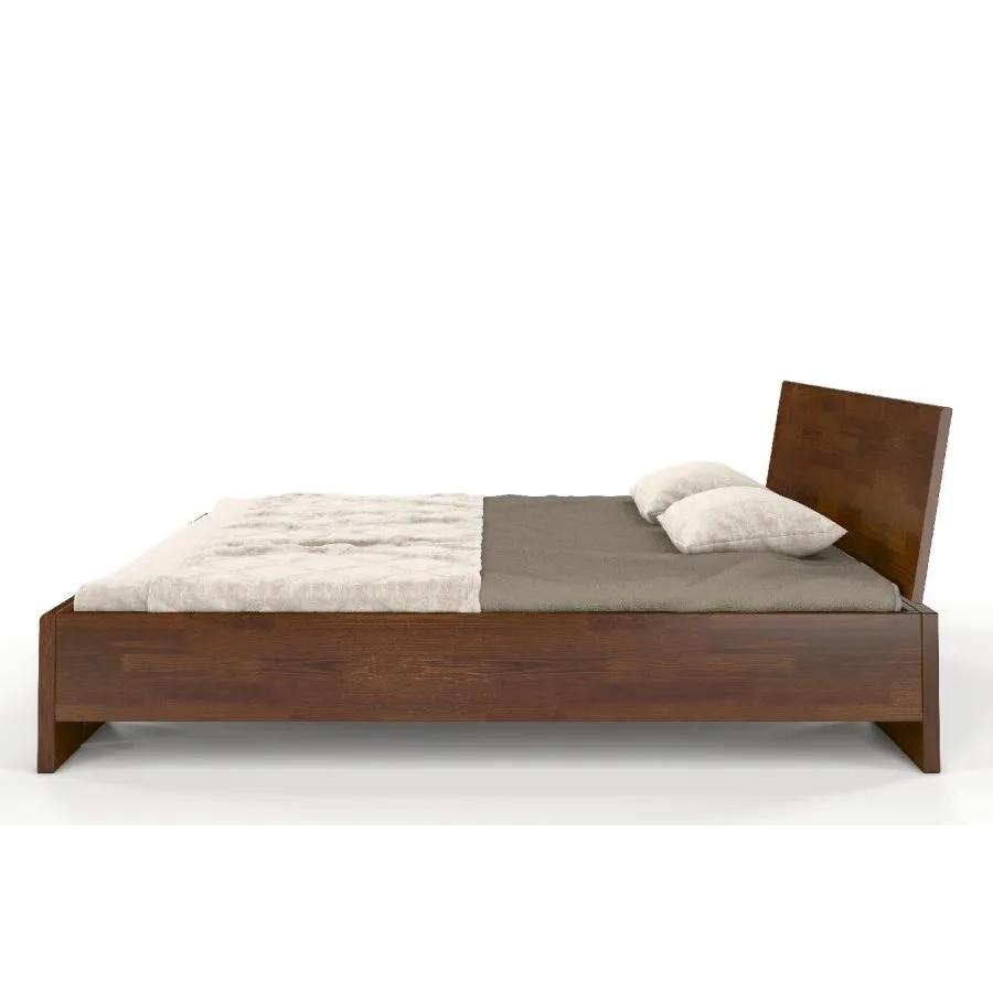Lit coffre en bois pin noyer collection Scandic