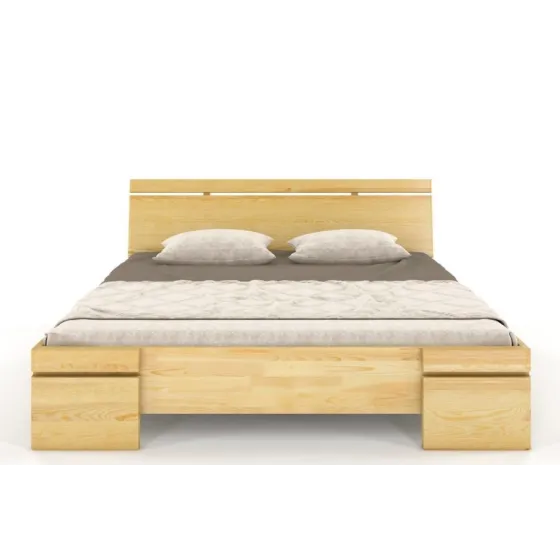 Lit en bois pin naturel 160x200 collection NOTTE