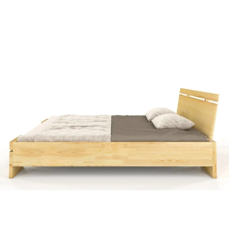 Lit en bois pin naturel 180x200 collection NOTTE