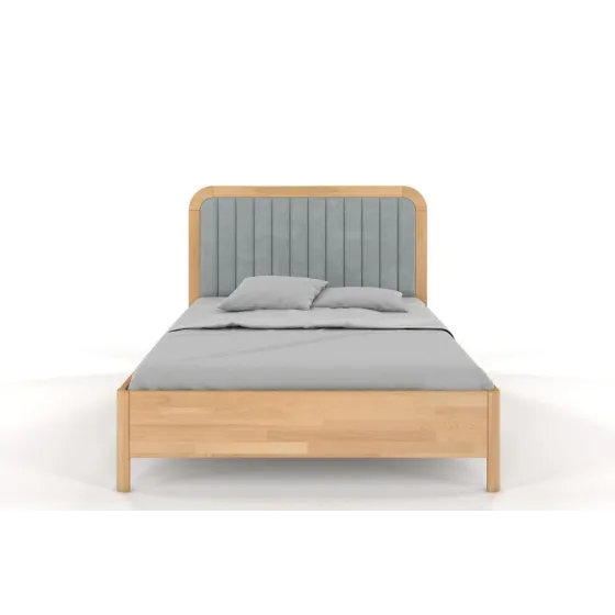 Lit coffre bois contemporain tête de lit gris collection Verde