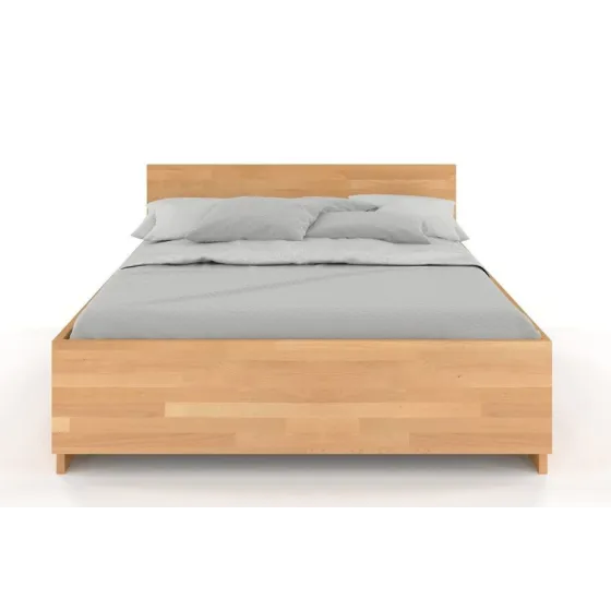 Lit coffre bois design finition naturel collection Noko
