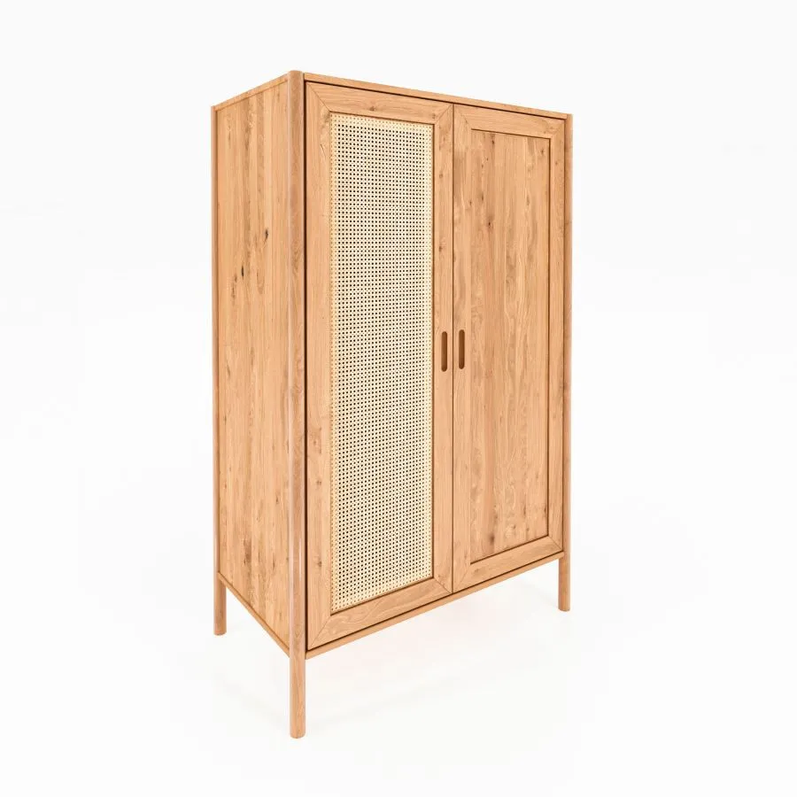 Armoire dressing bois massif 2 portes collection Nola