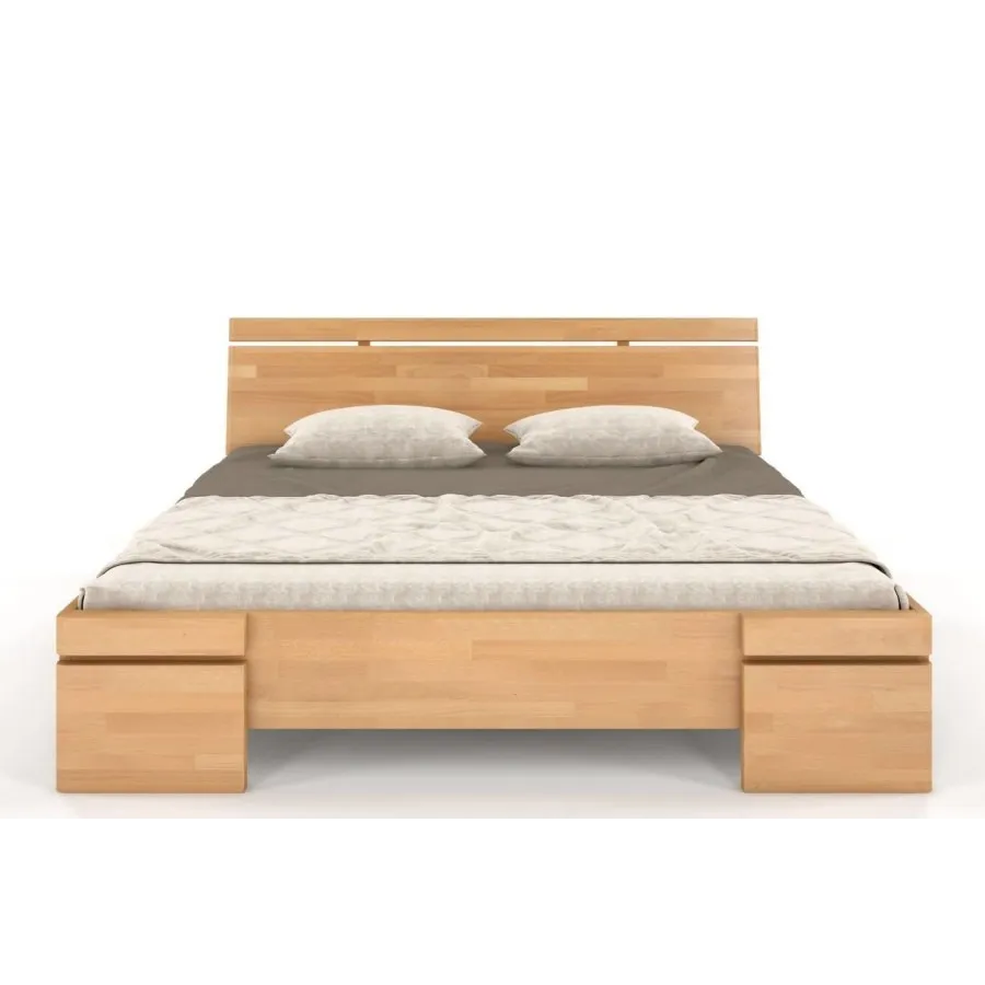 Lit 140x190 en bois massif naturel collection NOTTE
