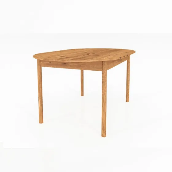 Table en chêne massif bords arrondies collection Nola