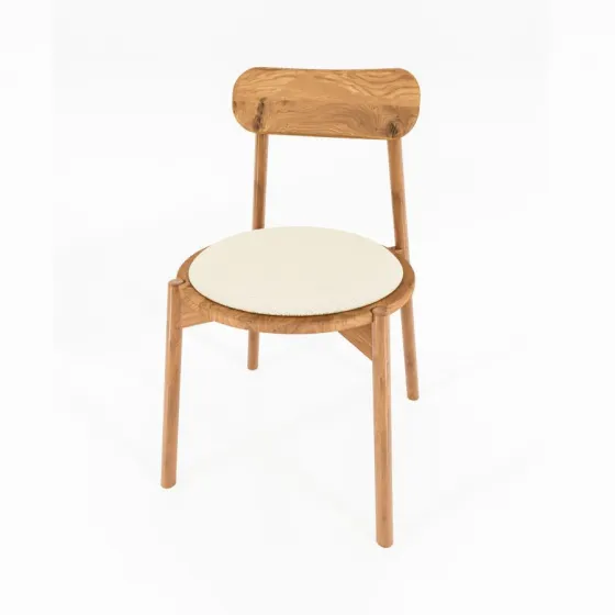 Chaise ronde chêne collection Nola