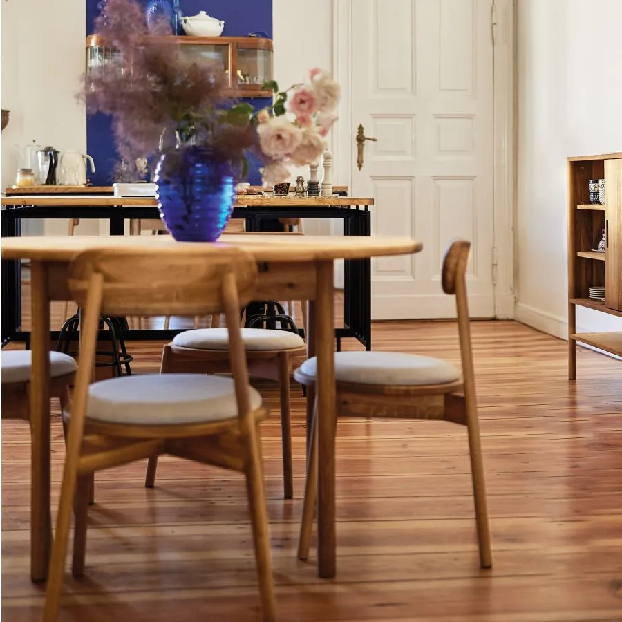 Chaise ronde bois collection Nola
