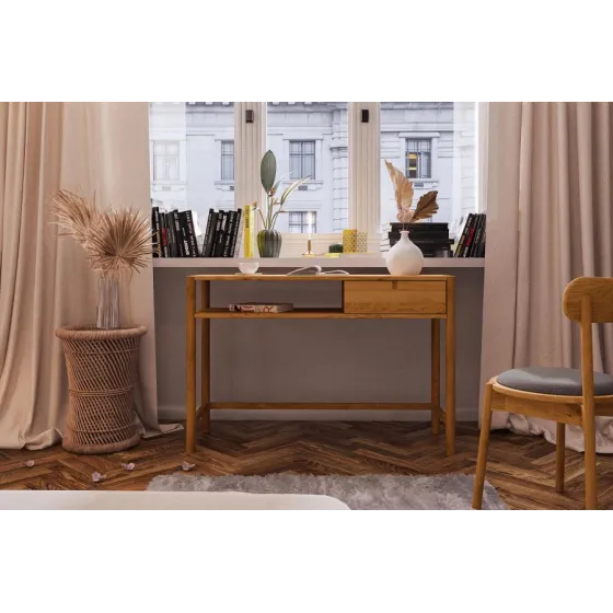 Coiffeuse meuble bois massif collection Nola