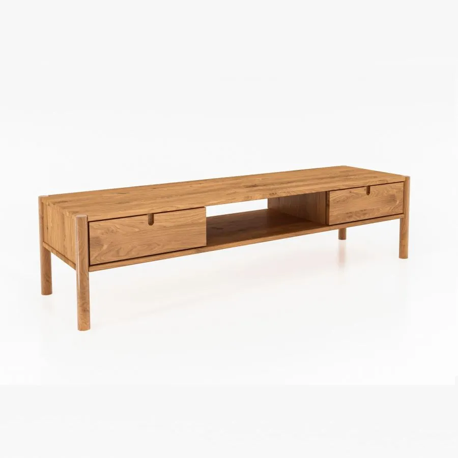 Meuble TV 160 cm en bois naturel collection NOLA