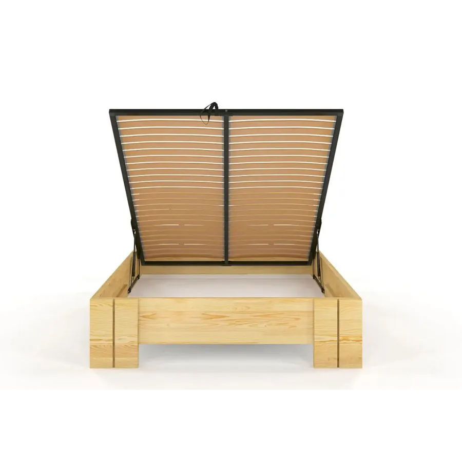 Lit coffre 180x200 avec sommier relevable inclus collection MODENA