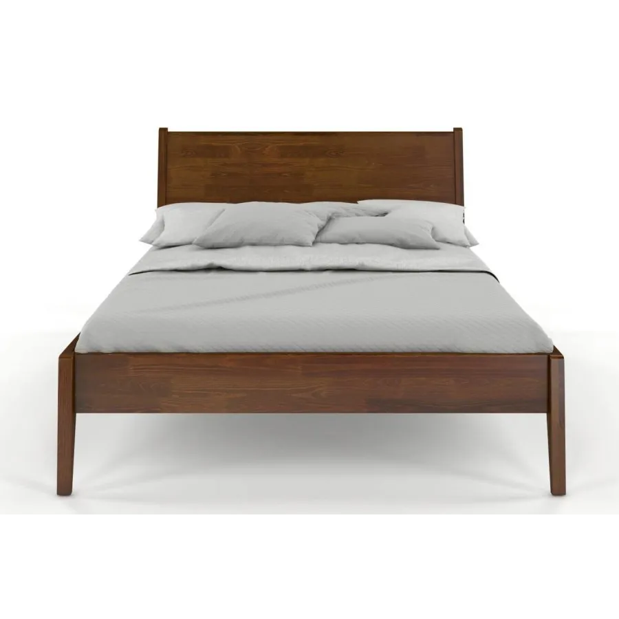 Lit 160x200 pin massif finition noyer collection VENISE