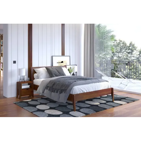 Lit 160x200 bois pin massif chambre adulte VENISE