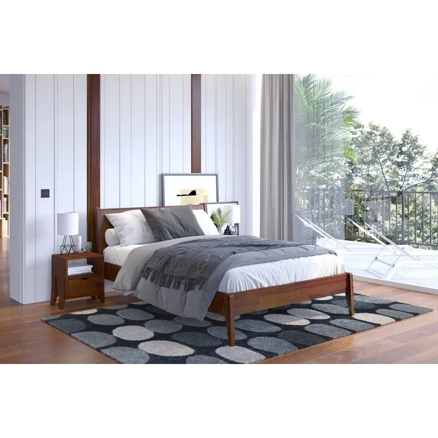 Lit 160x200 bois pin massif chambre adulte VENISE