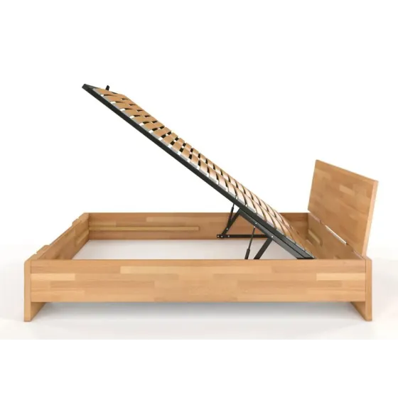 Lit coffre bois naturel adulte collection Scandic
