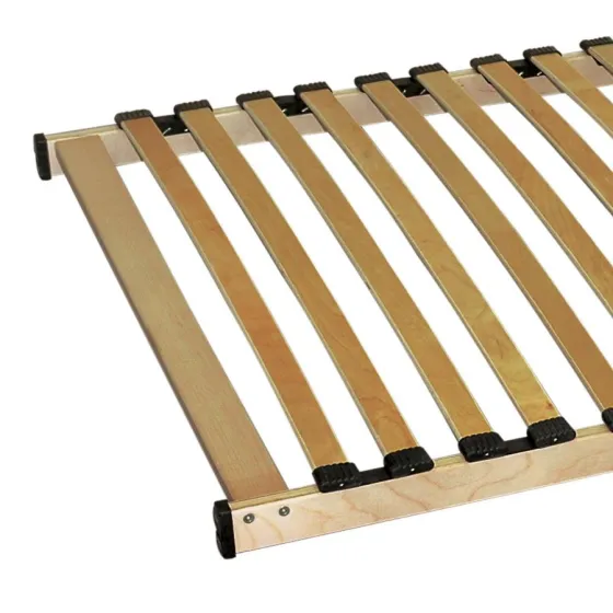 Sommier à lattes double bois massif 160x200 collection SLIMWOOD