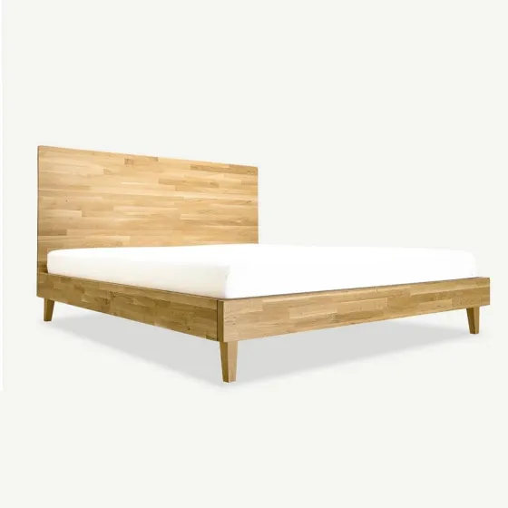 Lit chêne massif contemporain adulte Aston