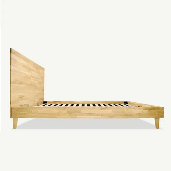 Lit chêne massif contemporain adulte Aston
