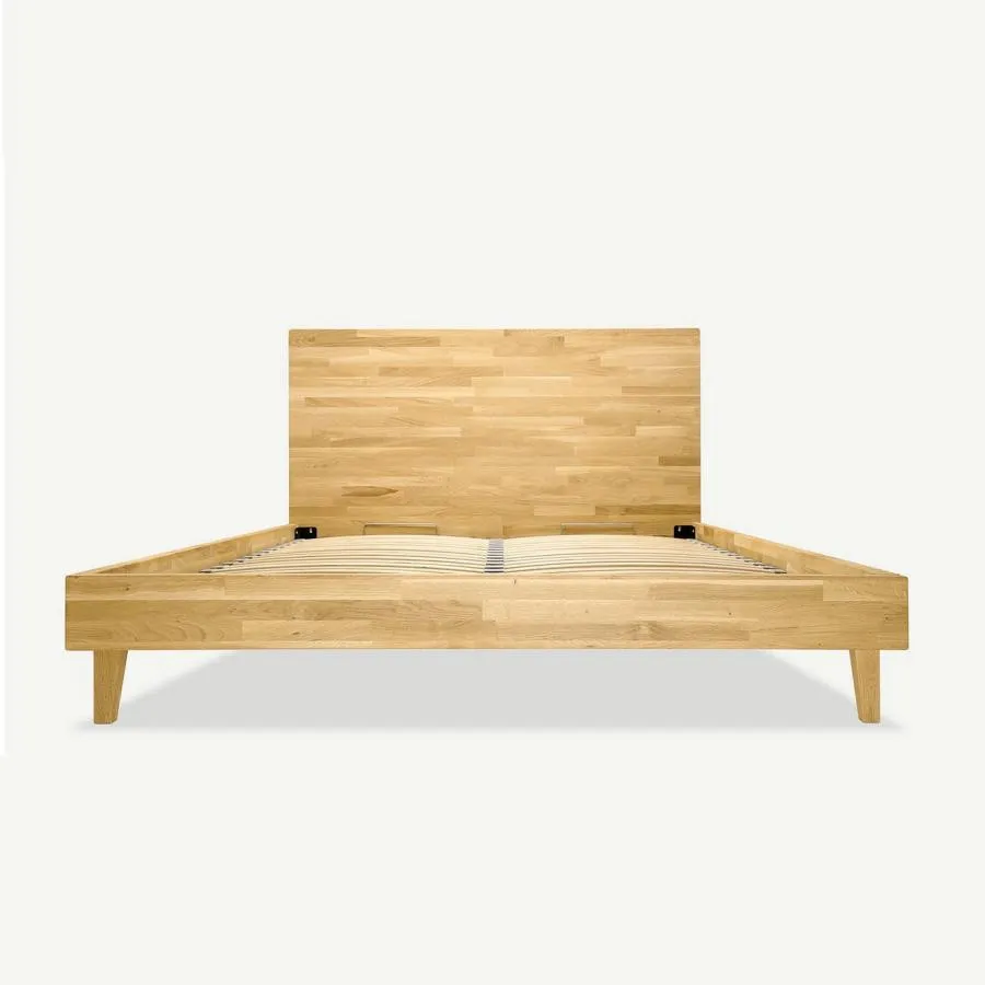 Lit chêne massif contemporain adulte Aston