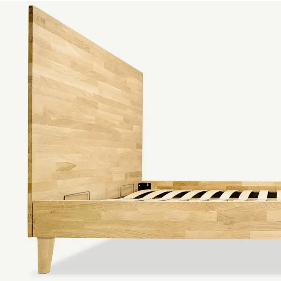 Lit chêne massif contemporain adulte Aston