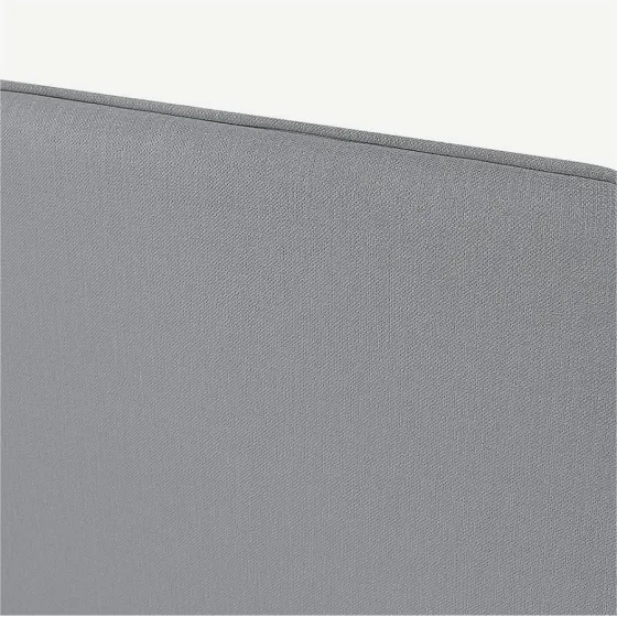 Lit avec tête de lit tissu gris  gamme Tivoli