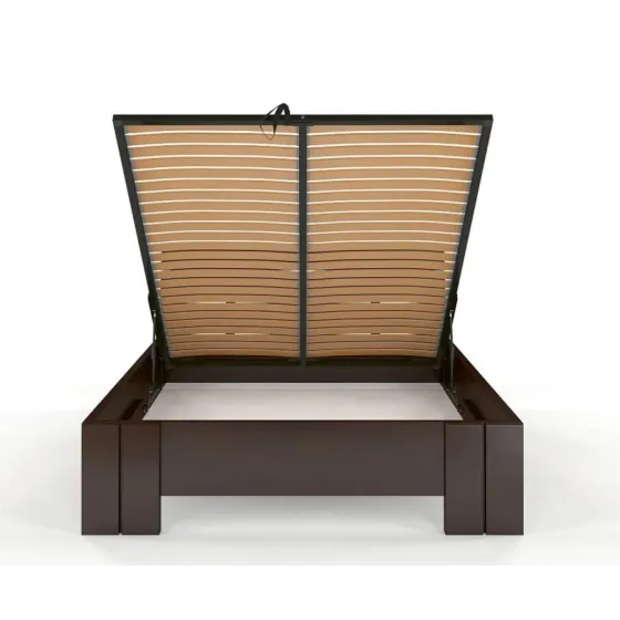 Lit coffre bois massif adulte  collection Modena
