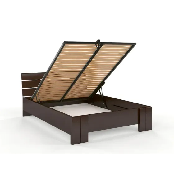 Lit coffre bois 160x200  collection Modena
