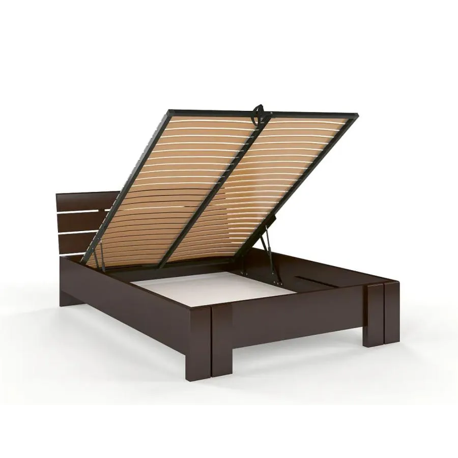 Lit coffre bois 160x200  collection Modena
