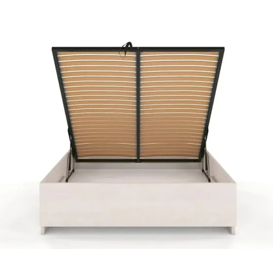 Lit avec sommier relevable blanchi collection Noko