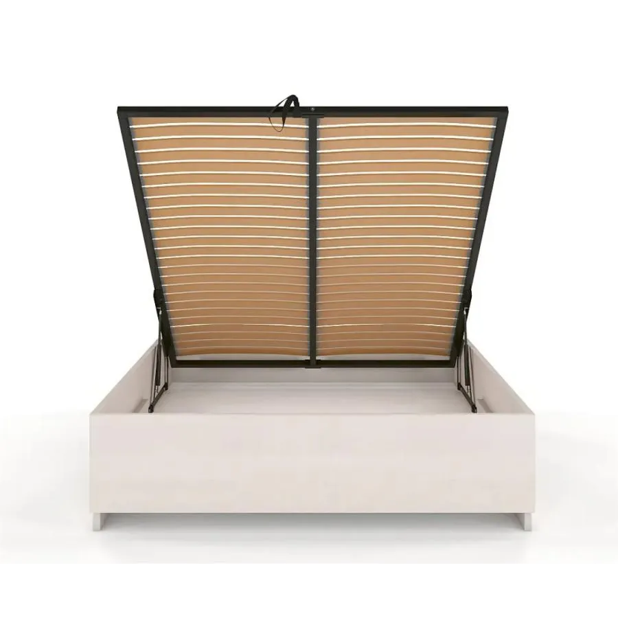 Lit avec sommier relevable blanchi collection Noko