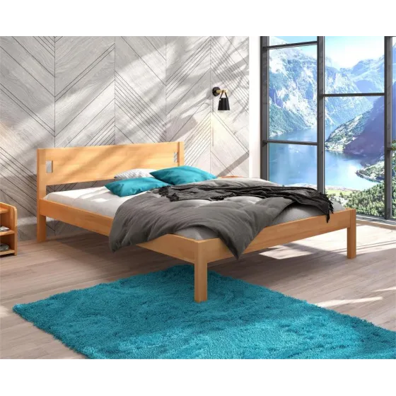 Lit bois hêtre massif collection Niko