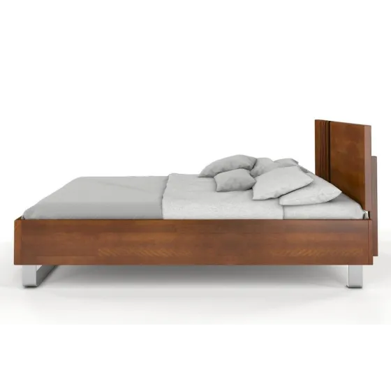 Lit en bois massif finition noyer collection BELLEVUE