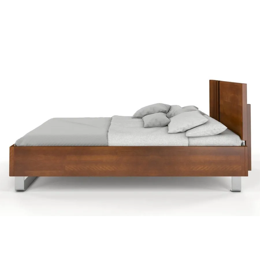 Lit en bois massif finition noyer collection BELLEVUE
