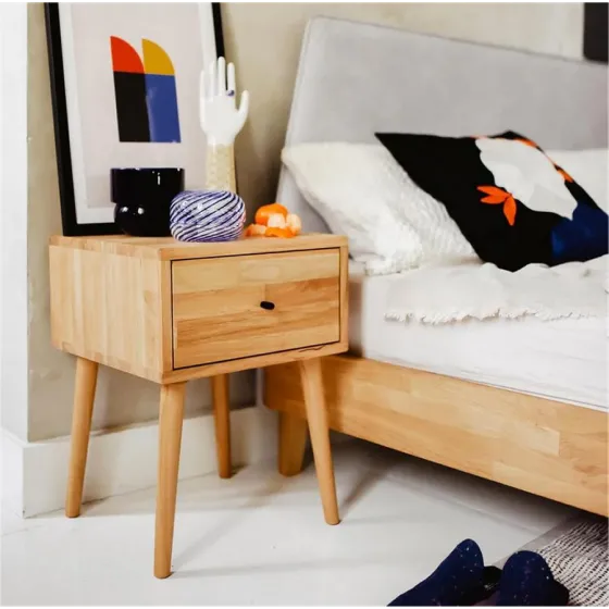 Chevet bois chêne massif style scandinave Loop