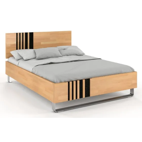 Lit en bois massif finition naturel collection BELLEVUE
