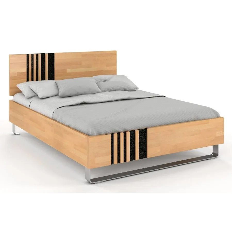 Lit en bois massif finition naturel collection BELLEVUE