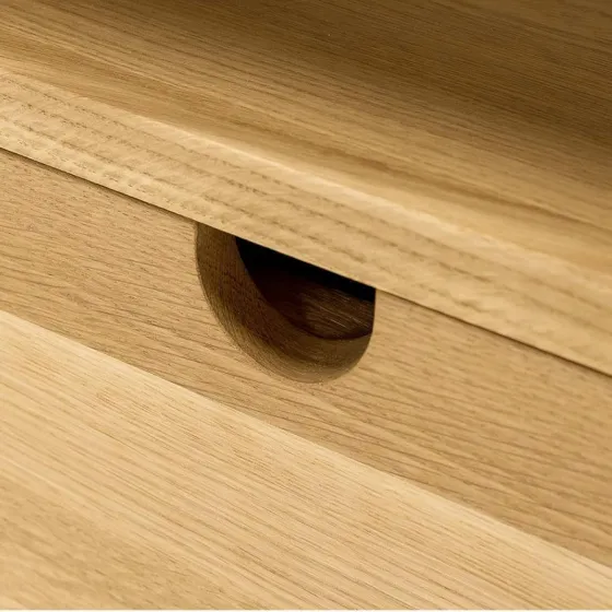 Table de chevet bois chêne naturel 1 tiroir Blox