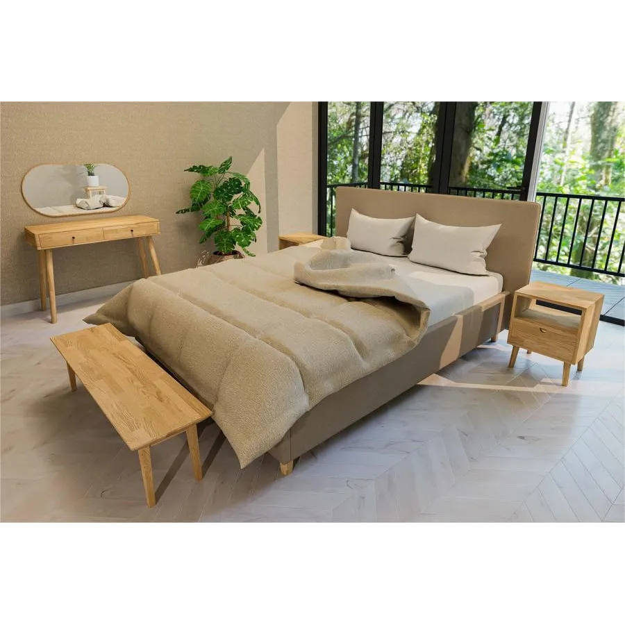 Table de chevet bois chêne naturel 1 tiroir Blox