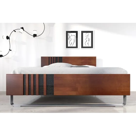 Lit en bois massif finition haut de gamme collection BELLEVUE