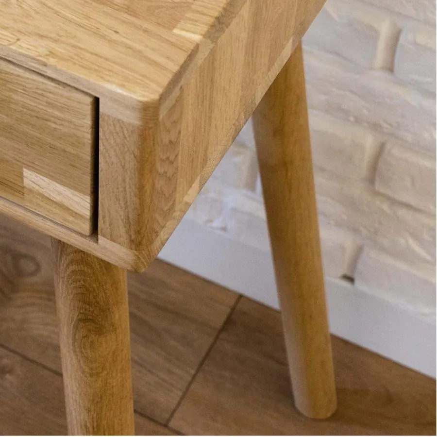 Console bois chêne massif 1 ou 2 tiroirs Classy