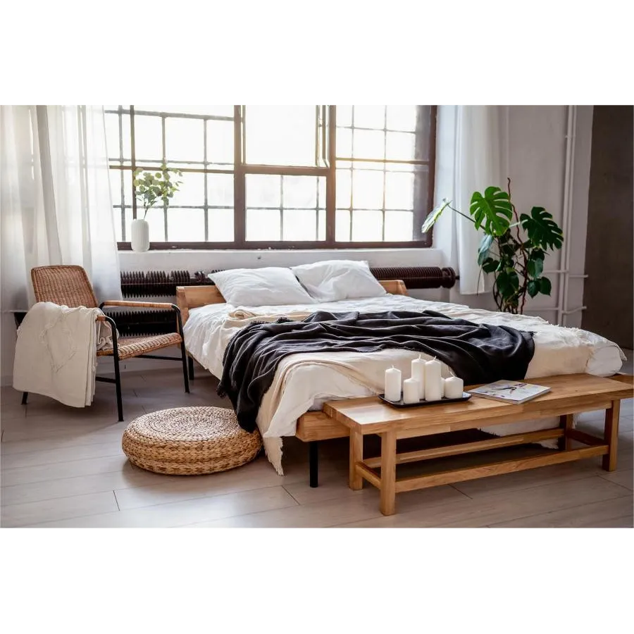 Lit chêne naturel design collection Chill