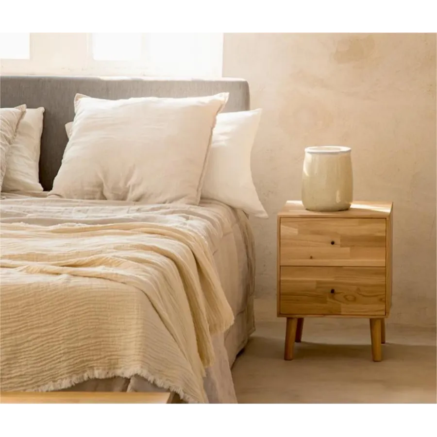 Lit coffre bois naturel collection Loop