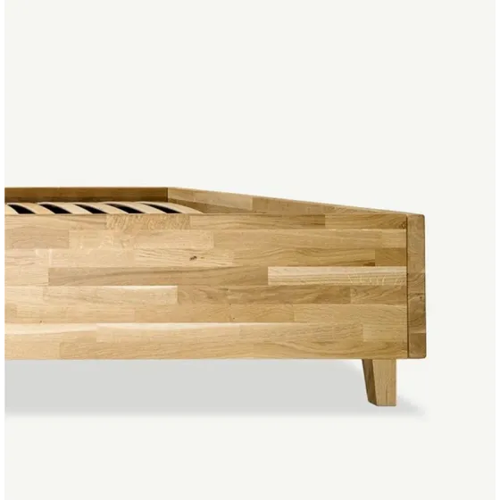 Lit bois avec coffre et sommier relevable collection Loop
