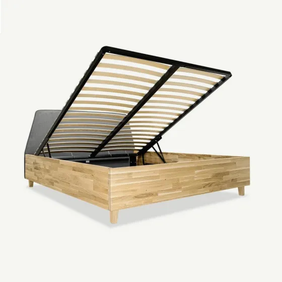 Lit coffre bois 2 places collection Bergen
