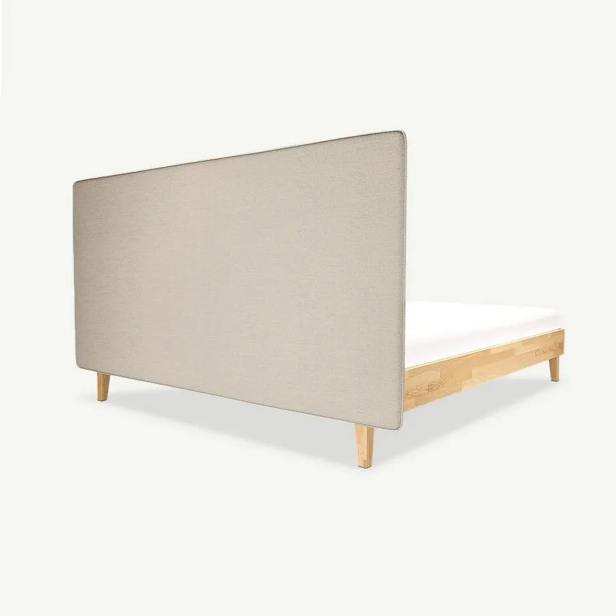 Lit bois chêne massif naturel moderne Flex